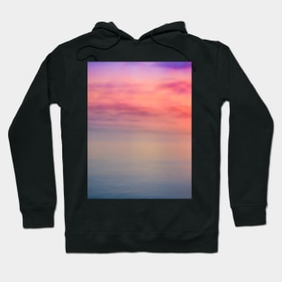Pink Sunrise Over the Sea Abstract Long Exposure Hoodie